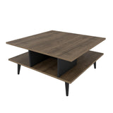 Măsuță de cafea Akya, Diverse culori, 89x89x44 cm - Nuc - Negru | SKU: 322RTC1208 | Măsuță de cafea Akya, 89x89x44 cm, varianta Nuc - Negru, produs pentru amenajarea locuinței, disponibil online în România la CasaMob