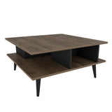 Măsuță de cafea Akya, Diverse culori, 89x89x44 cm - Nuc - Negru | SKU: 322RTC1208 | Măsuță de cafea Akya, 89x89x44 cm, varianta Nuc - Negru, produs pentru amenajarea locuinței, disponibil online în România la CasaMob