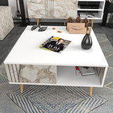 Măsuță de cafea Ronas, Diverse culori, 90x90x47 cm - Alb | SKU: 322RTC1210 | Măsuță de cafea Ronas, 90x90x47 cm, varianta Alb, produs pentru amenajarea locuinței, disponibil online în România la CasaMob