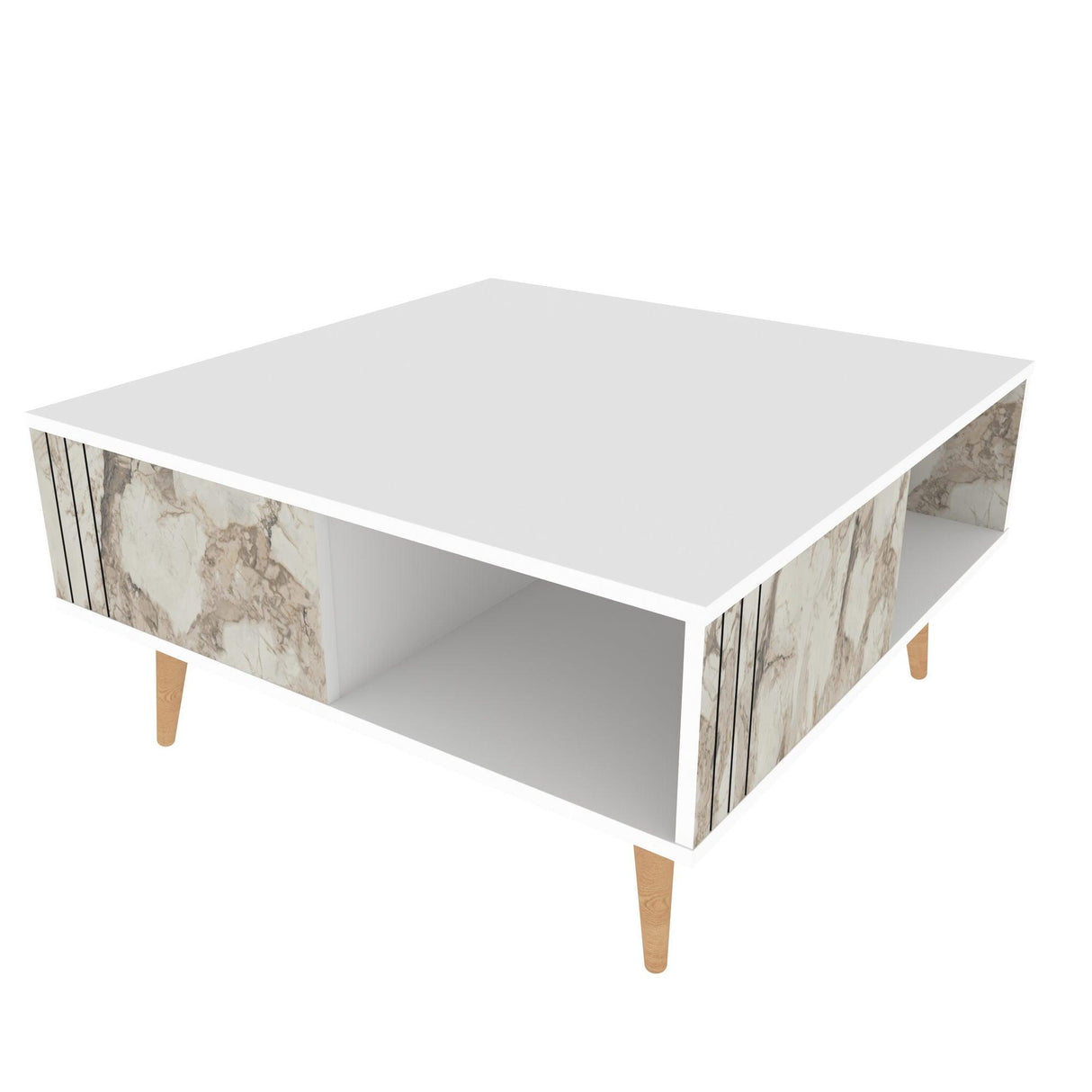 Măsuță de cafea Ronas, Diverse culori, 90x90x47 cm - Alb | SKU: 322RTC1210 | Măsuță de cafea Ronas, 90x90x47 cm, varianta Alb, produs pentru amenajarea locuinței, disponibil online în România la CasaMob