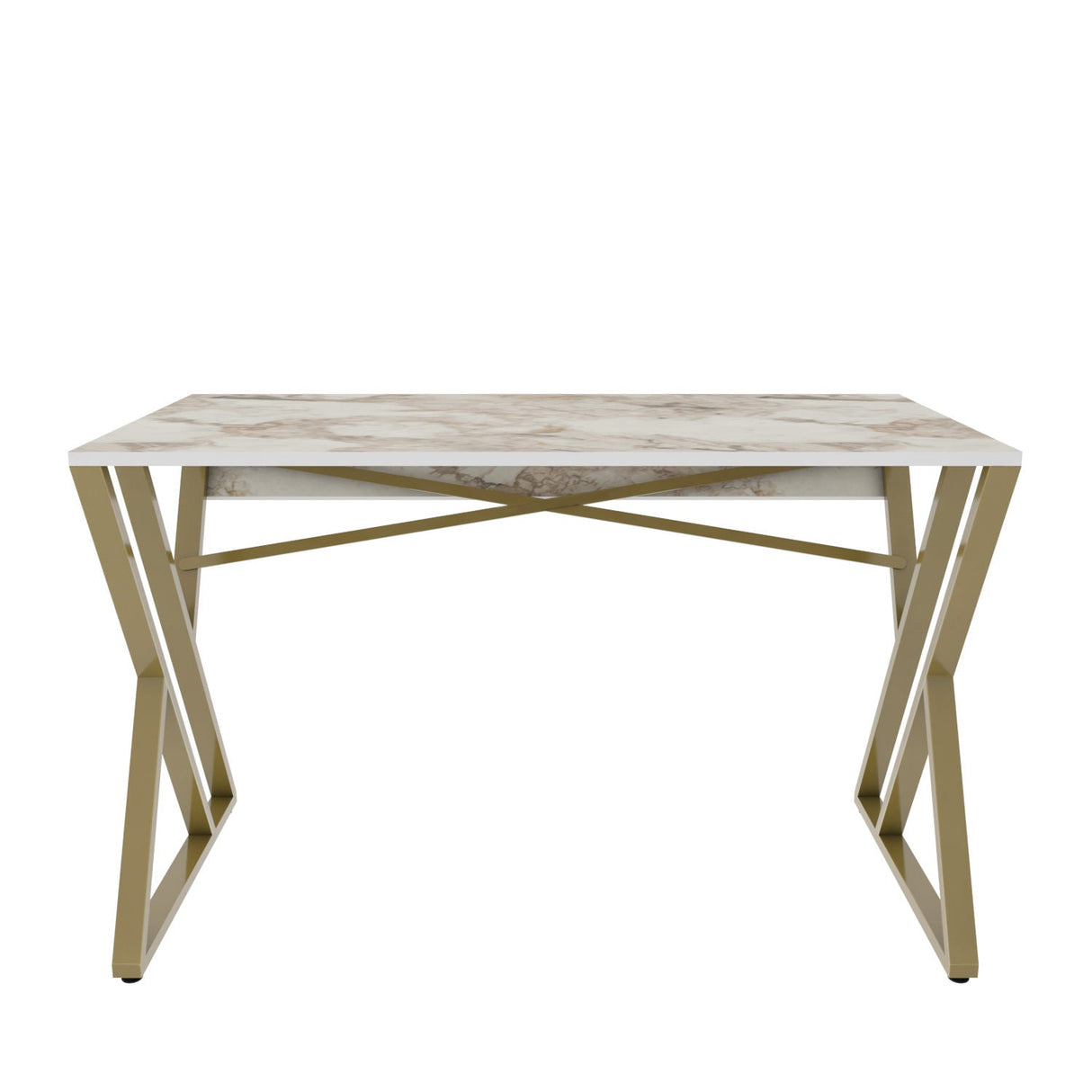 Birou Gyza, Diverse culori, 120x60x75 cm - Alb - Auriu | SKU: 322RTC1304 | Birou Gyza, 120x60x75 cm, varianta Alb - Auriu, produs pentru amenajarea locuinței, disponibil online în România la CasaMob