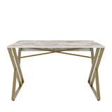 Birou Gyza, Diverse culori, 120x60x75 cm - Alb - Auriu | SKU: 322RTC1304 | Birou Gyza, 120x60x75 cm, varianta Alb - Auriu, produs pentru amenajarea locuinței, disponibil online în România la CasaMob