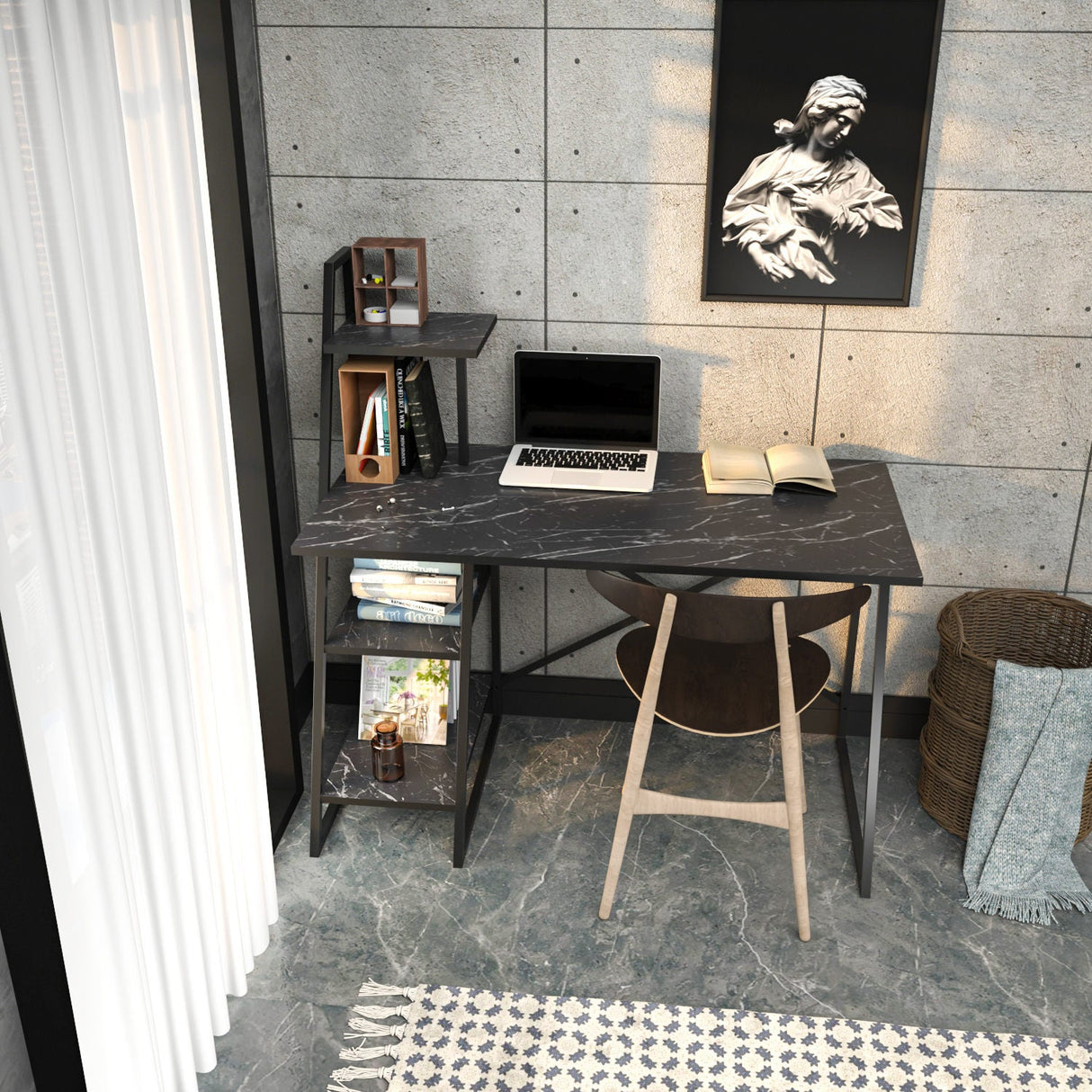 Birou Admira, Diverse culori, 120x60x120 cm - Negru | SKU: 322RTC1309 | Birou Admira, 120x60x120 cm, varianta Negru, produs pentru amenajarea locuinței, disponibil online în România la CasaMob