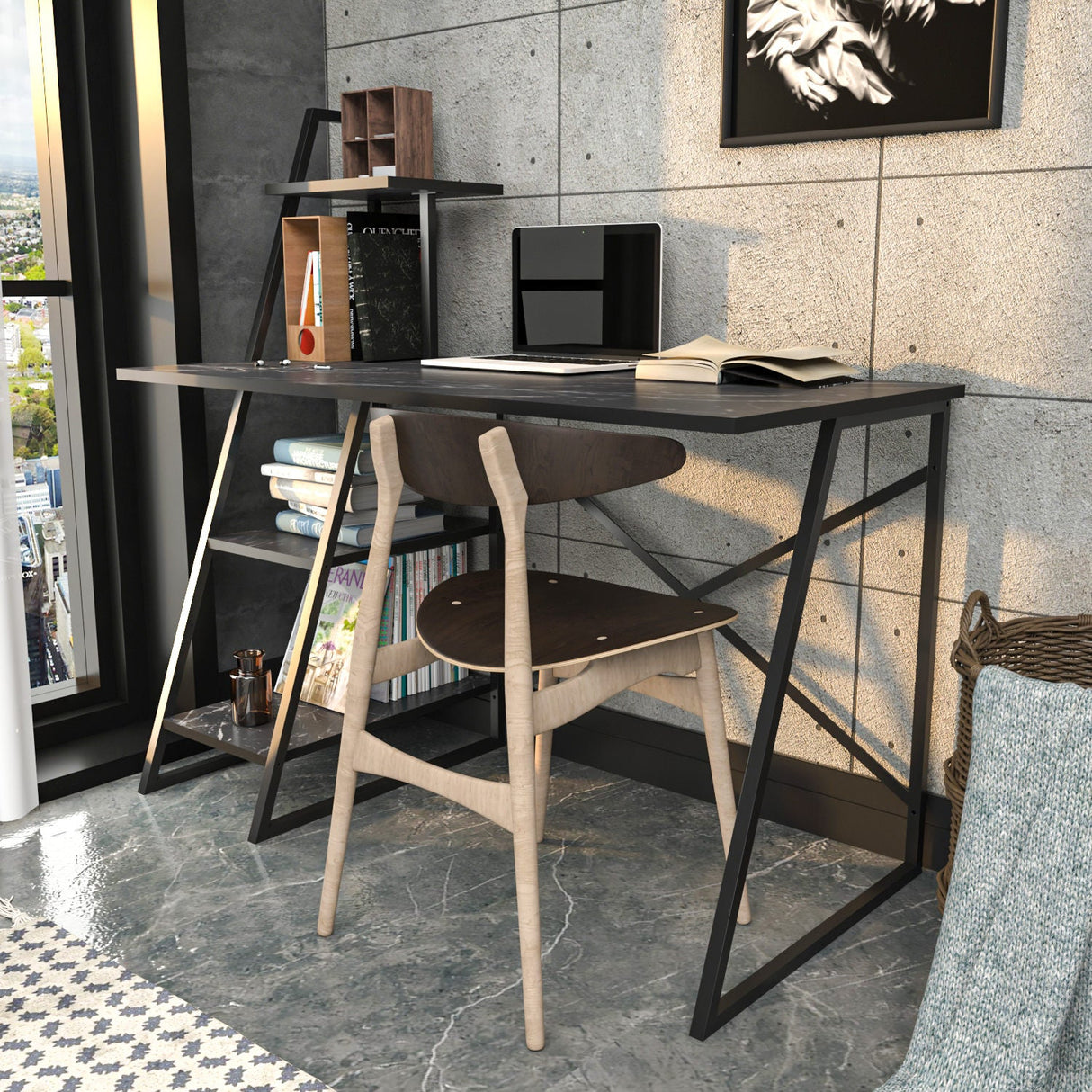 Birou Admira, Diverse culori, 120x60x120 cm - Negru | SKU: 322RTC1309 | Birou Admira, 120x60x120 cm, varianta Negru, produs pentru amenajarea locuinței, disponibil online în România la CasaMob