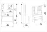 Birou Wood cu biblioteca, 120x60x196.6 cm - Stejar, SKU 322RTC1318