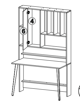Birou Wood cu biblioteca, 120x60x196.6 cm - Birou Wood cu biblioteca, 120 x 200 x 60 cm, imagine 7, SKU 322RTC1318
