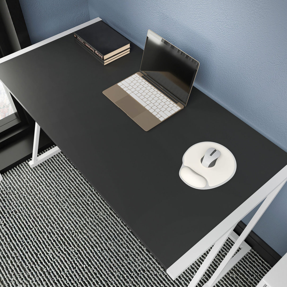 Birou Adelaide, Diverse culori, 114x60x75 cm - Alb - Antracit | SKU: 322RTC1390 | Birou Adelaide, 114x60x75 cm, varianta Alb - Antracit, produs pentru amenajarea locuinței, disponibil online în România la CasaMob