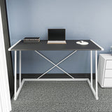 Birou Adelaide, Diverse culori, 114x60x75 cm - Alb - Antracit | SKU: 322RTC1390 | Birou Adelaide, 114x60x75 cm, varianta Alb - Antracit, produs pentru amenajarea locuinței, disponibil online în România la CasaMob