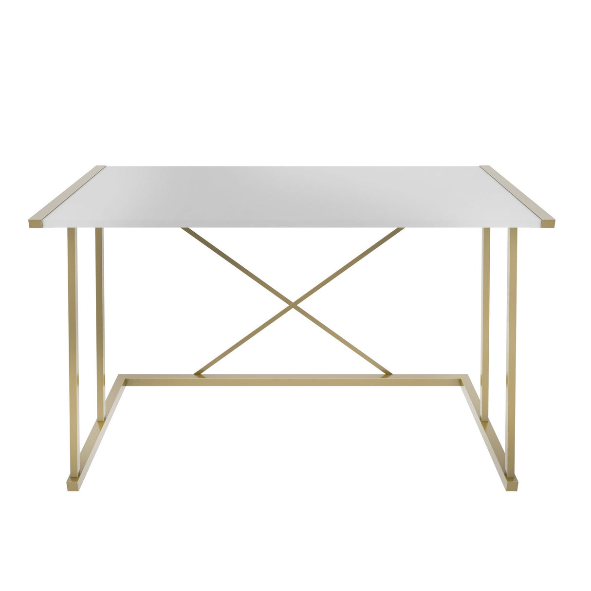 Birou Adelaide, Diverse culori, 114x60x75 cm - Auriu - Alb | SKU: 322RTC1392 | Birou Adelaide, 114x60x75 cm, varianta Auriu - Alb, produs pentru amenajarea locuinței, disponibil online în România la CasaMob