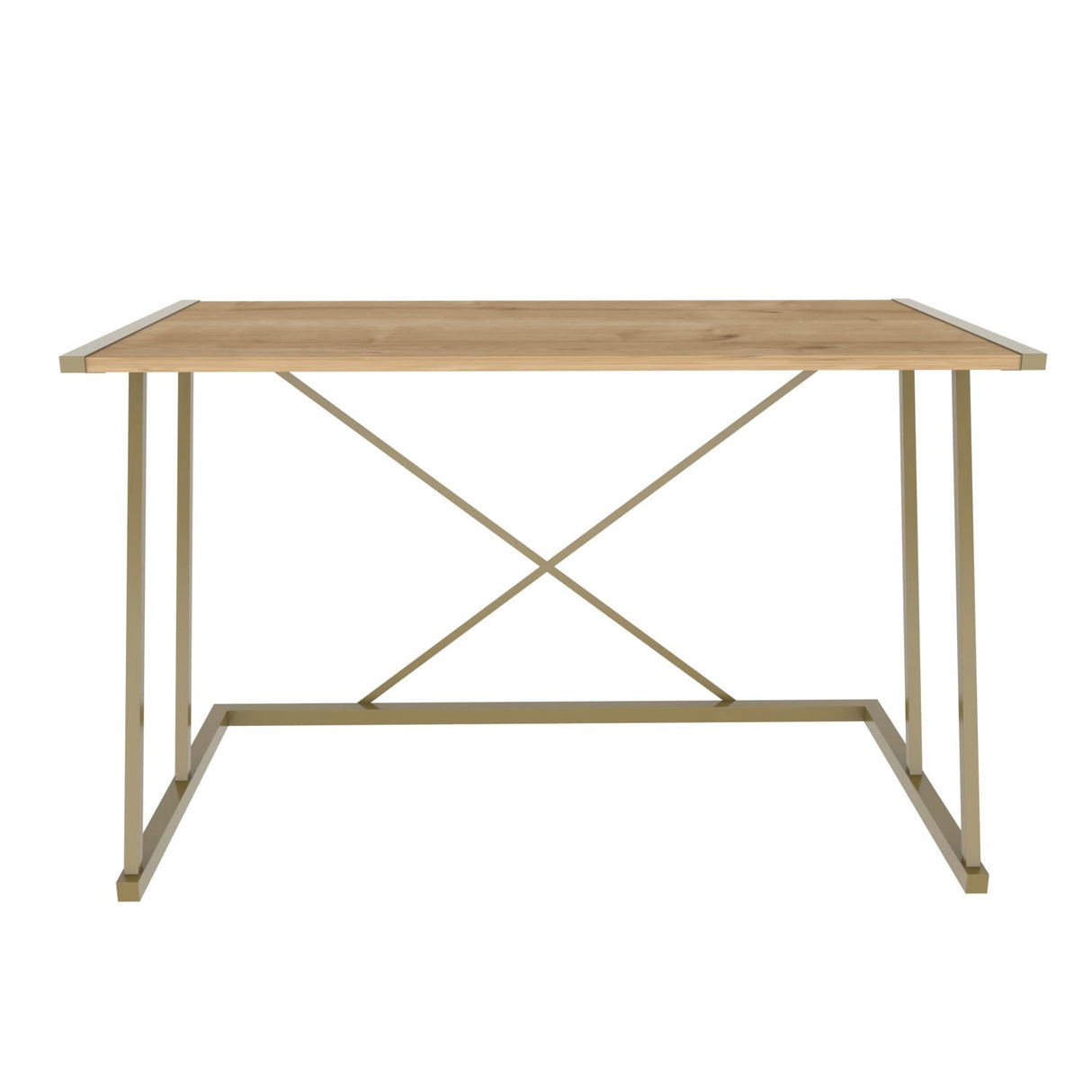 Birou Adelaide, Diverse culori, 114x60x75 cm - Auriu - Stejar | SKU: 322RTC1393 | Birou Adelaide, 114x60x75 cm, varianta Auriu - Stejar, produs pentru amenajarea locuinței, disponibil online în România la CasaMob