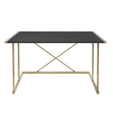 Birou Adelaide, Diverse culori, 114x60x75 cm - Auriu - Antracit | SKU: 322RTC1394 | Birou Adelaide, 114x60x75 cm, varianta Auriu - Antracit, produs pentru amenajarea locuinței, disponibil online în România la CasaMob