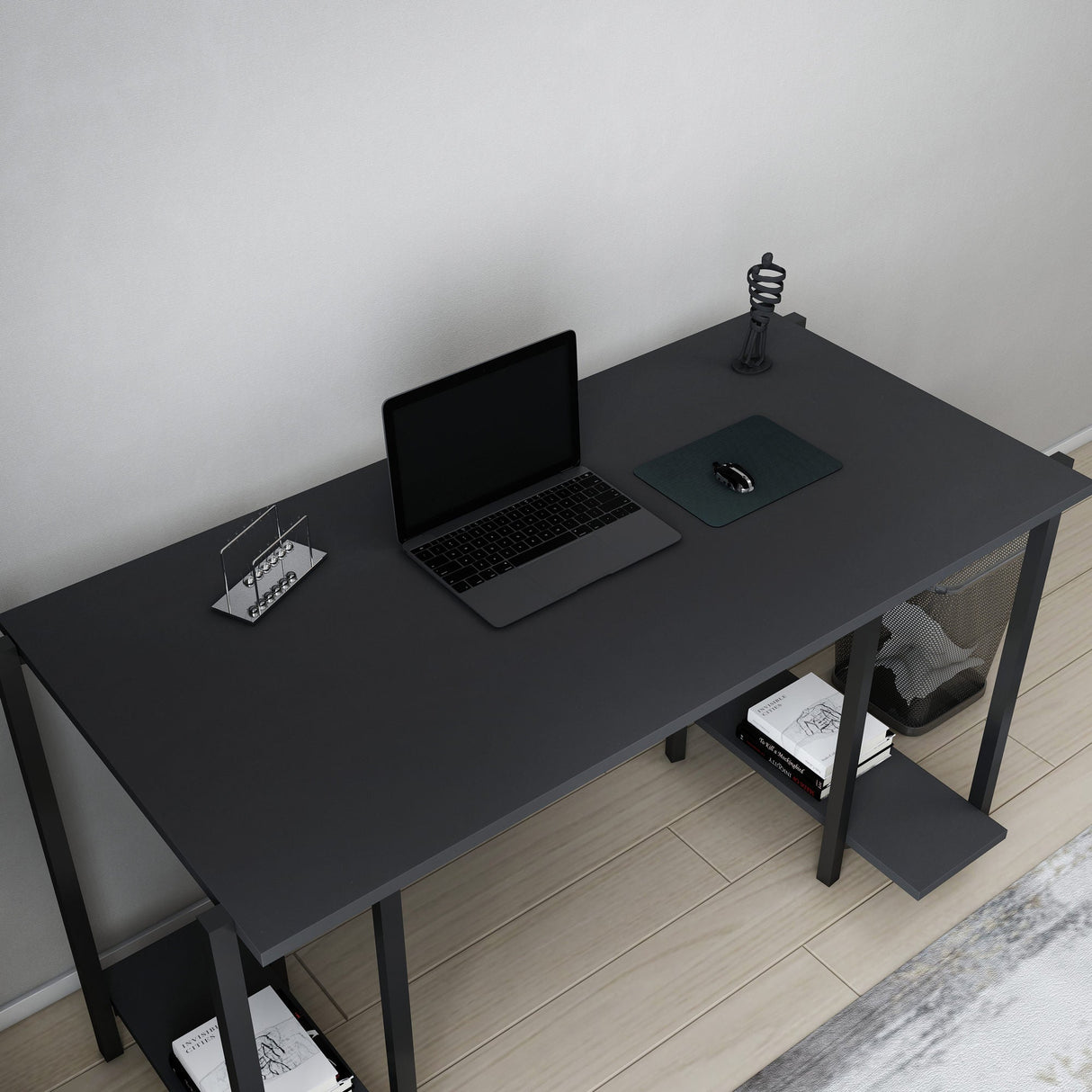 Birou Academy, Diverse culori, 125x60x74 cm - Negru - Antracit | SKU: 322RTC1398 | Birou Academy, 125x60x74 cm, varianta Negru - Antracit, produs pentru amenajarea locuinței, disponibil online în România la CasaMob