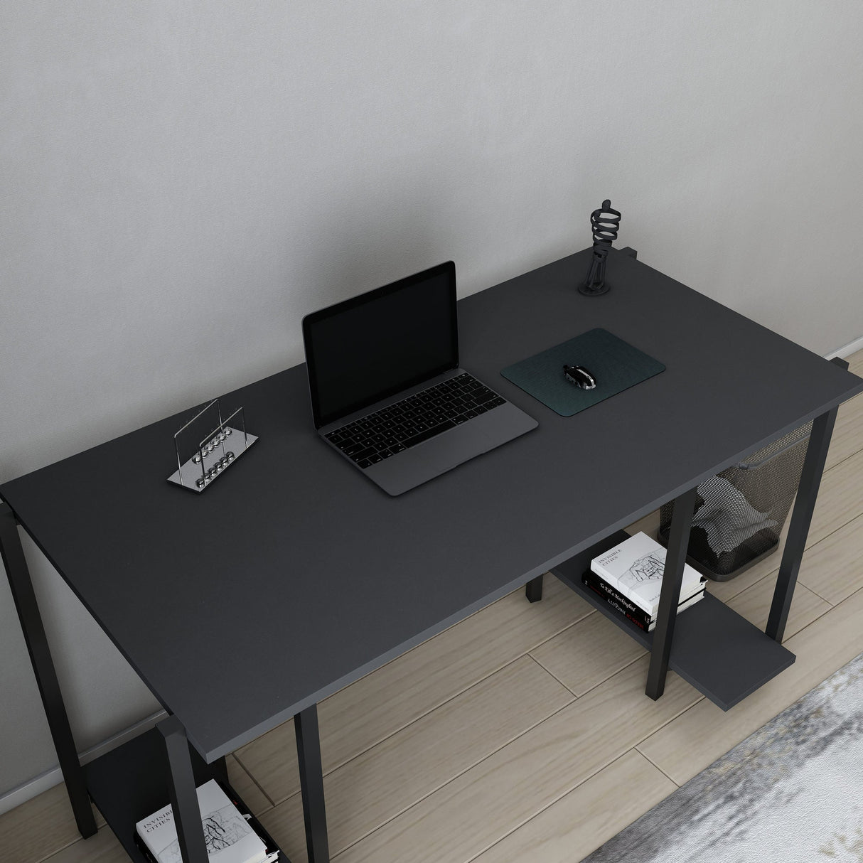 Birou Academy, Diverse culori, 125x60x74 cm - Negru - Antracit | SKU: 322RTC1398 | Birou Academy, 125x60x74 cm, varianta Negru - Antracit, produs pentru amenajarea locuinței, disponibil online în România la CasaMob