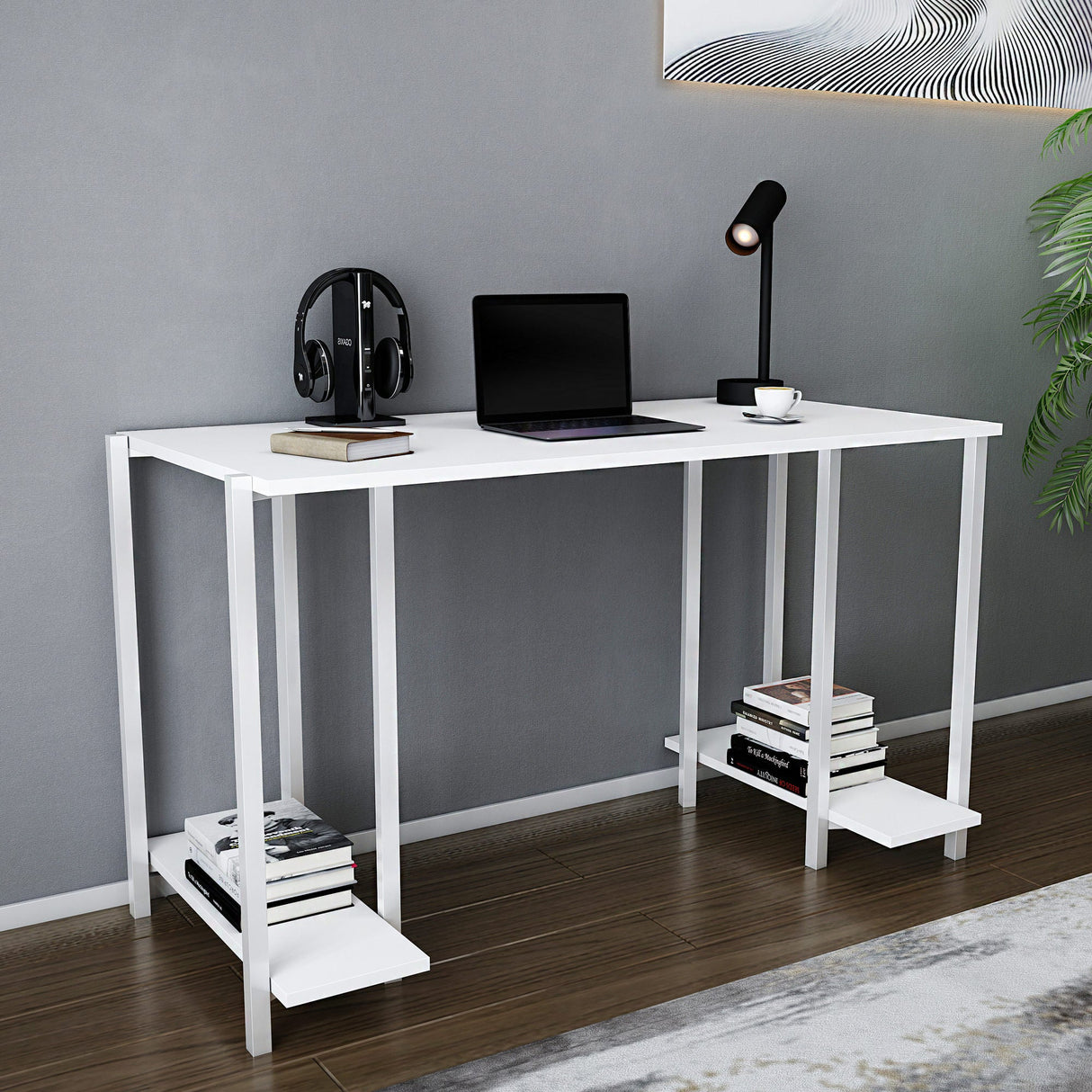 Birou Academy, Diverse culori, 125x60x74 cm - Alb | SKU: 322RTC1401 | Birou Academy, 125x60x74 cm, varianta Alb, produs pentru amenajarea locuinței, disponibil online în România la CasaMob