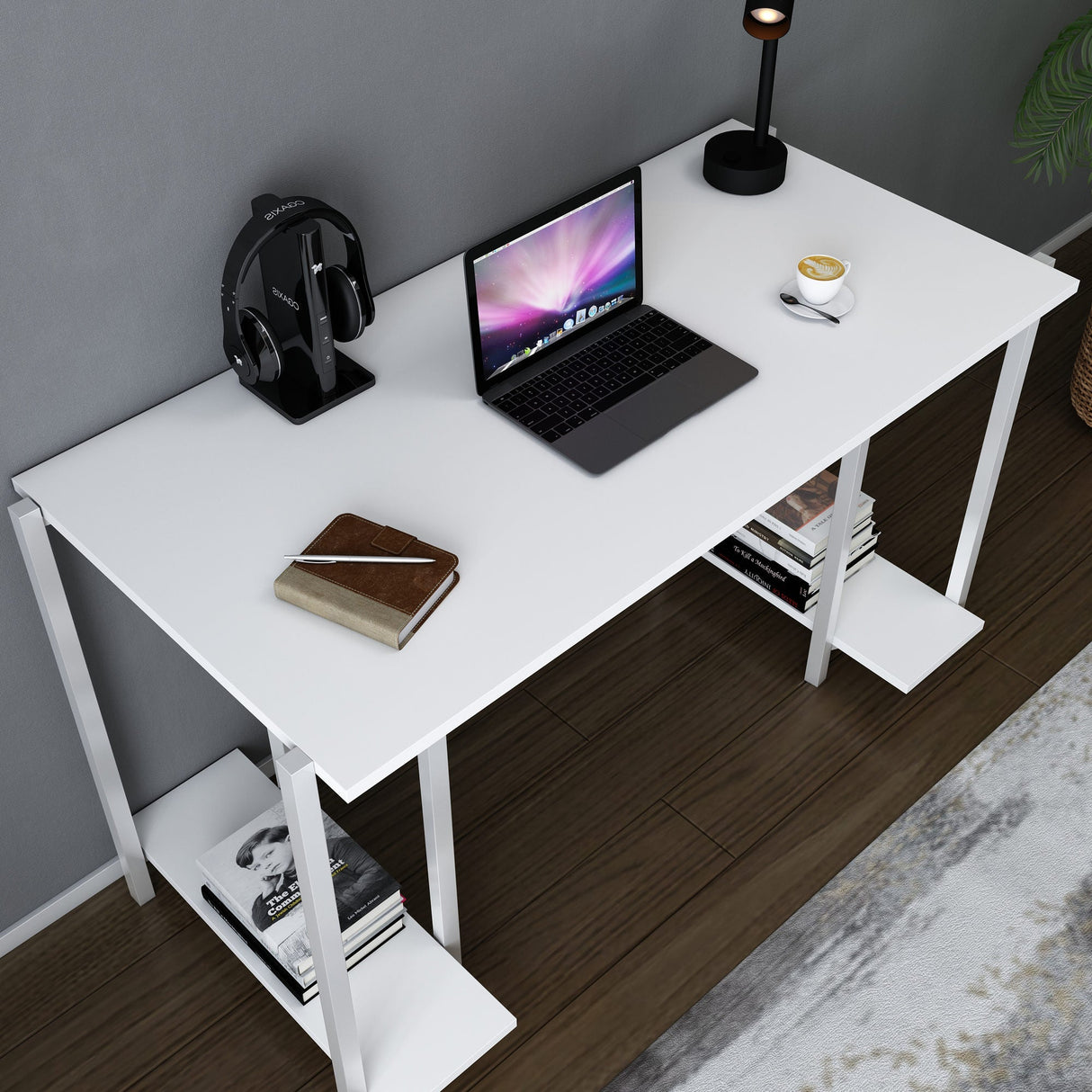 Birou Academy, Diverse culori, 125x60x74 cm - Alb | SKU: 322RTC1401 | Birou Academy, 125x60x74 cm, varianta Alb, produs pentru amenajarea locuinței, disponibil online în România la CasaMob