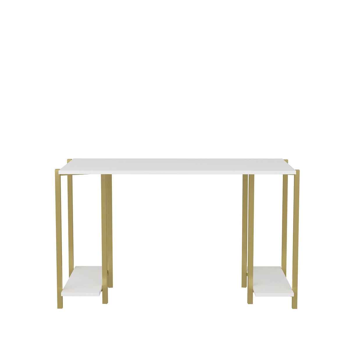 Birou Academy, Diverse culori, 125x60x74 cm - Auriu - Alb | SKU: 322RTC1405 | Birou Academy, 125x60x74 cm, varianta Auriu - Alb, produs pentru amenajarea locuinței, disponibil online în România la CasaMob