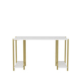 Birou Academy, Diverse culori, 125x60x74 cm - Auriu - Alb | SKU: 322RTC1405 | Birou Academy, 125x60x74 cm, varianta Auriu - Alb, produs pentru amenajarea locuinței, disponibil online în România la CasaMob