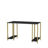 Birou Academy, Diverse culori, 125x60x74 cm - Auriu - Antracit | SKU: 322RTC1407 | Birou Academy, 125x60x74 cm, varianta Auriu - Antracit, produs pentru amenajarea locuinței, disponibil online în România la CasaMob