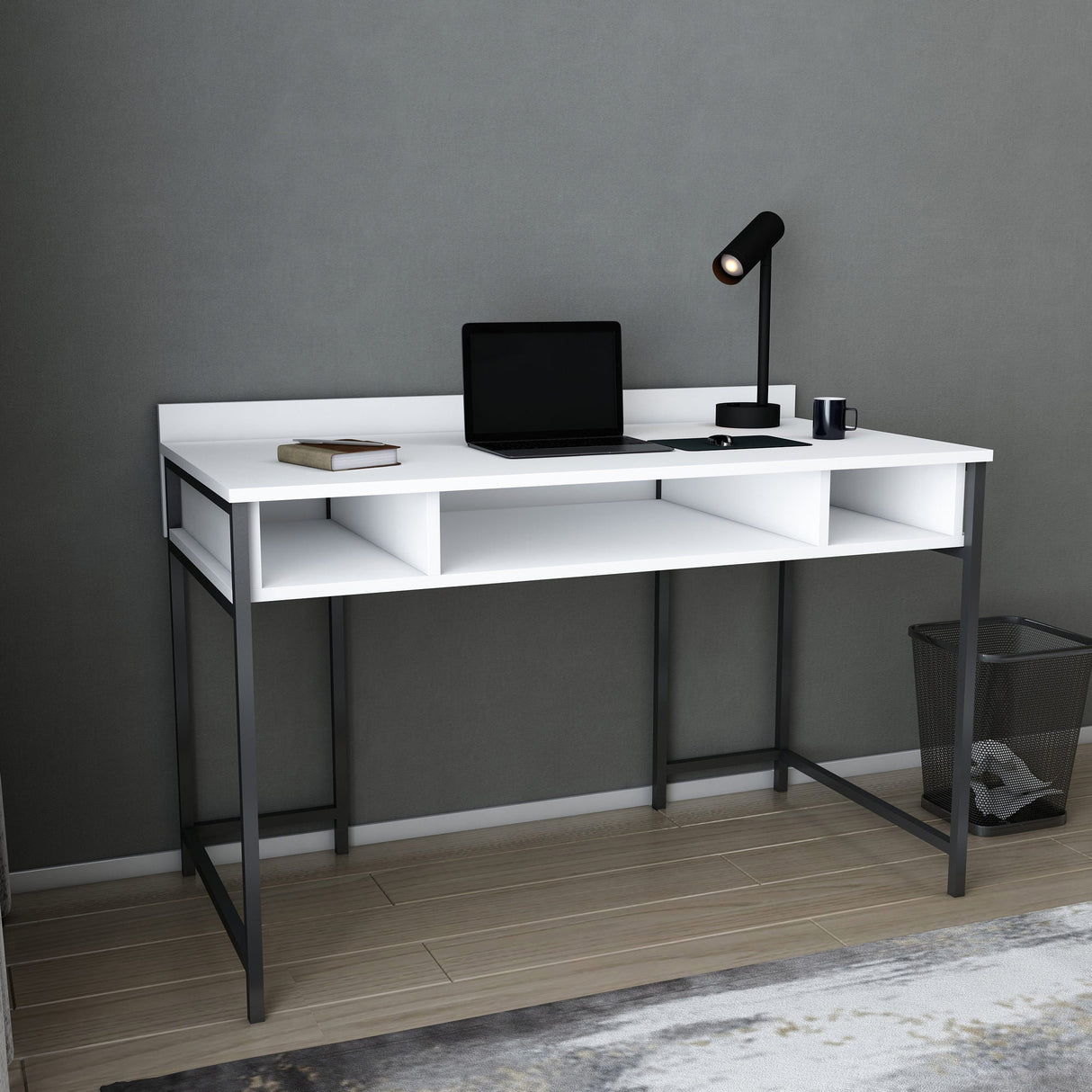 Birou Alma, Diverse culori, 120x60x75 cm - Negru - Alb | SKU: 322RTC1409 | Birou Alma, 120x60x75 cm, varianta Negru - Alb, produs pentru amenajarea locuinței, disponibil online în România la CasaMob