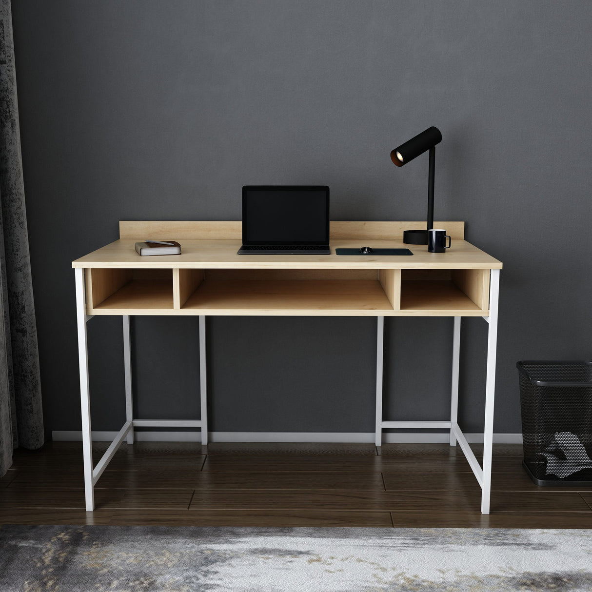 Birou Alma, Diverse culori, 120x60x75 cm - Alb - Stejar | SKU: 322RTC1414 | Birou Alma, 120x60x75 cm, varianta Alb - Stejar, produs pentru amenajarea locuinței, disponibil online în România la CasaMob