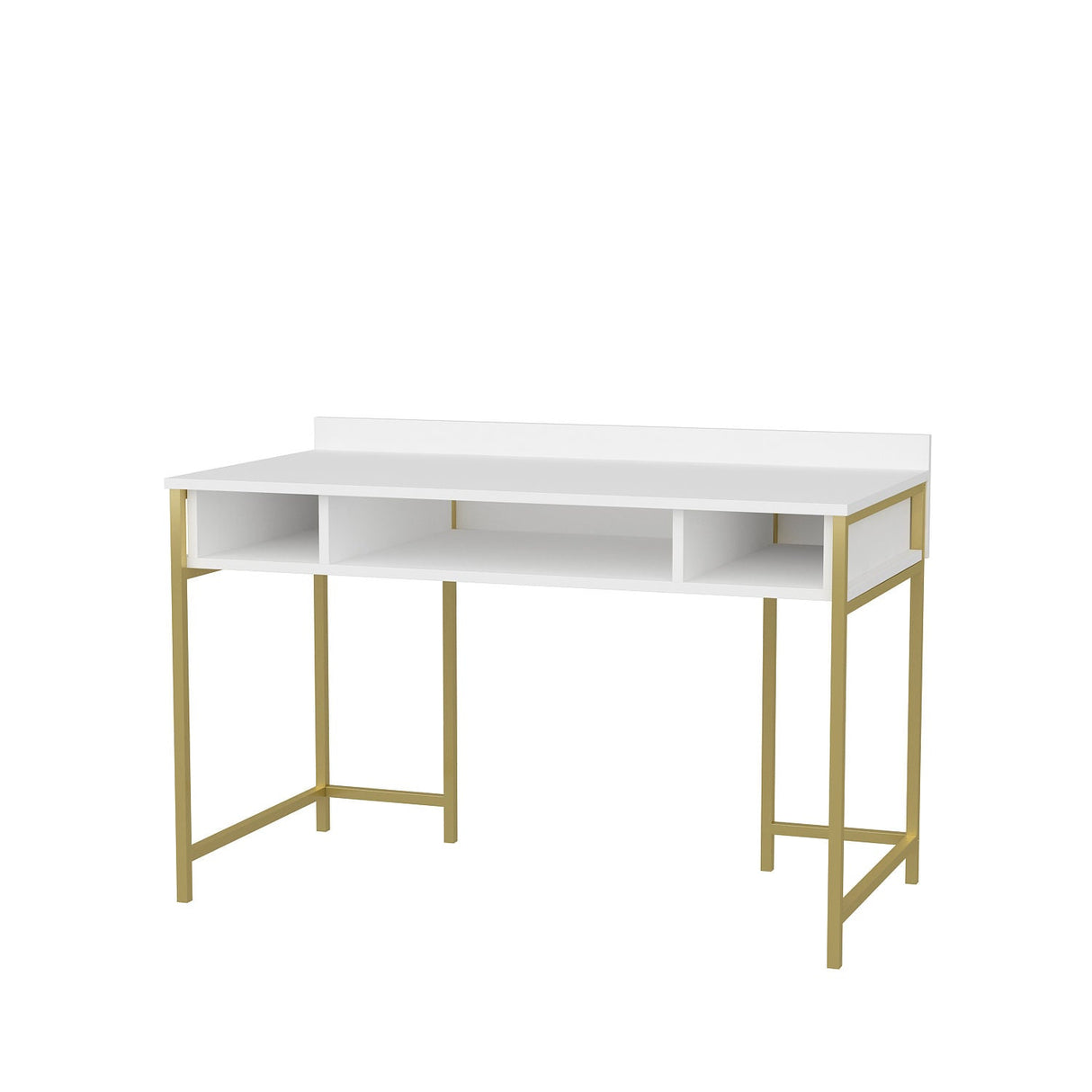Birou Alma, Diverse culori, 120x60x75 cm - Auriu - Alb | SKU: 322RTC1417 | Birou Alma, 120x60x75 cm, varianta Auriu - Alb, produs pentru amenajarea locuinței, disponibil online în România la CasaMob