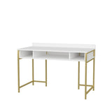 Birou Alma, Diverse culori, 120x60x75 cm - Auriu - Alb | SKU: 322RTC1417 | Birou Alma, 120x60x75 cm, varianta Auriu - Alb, produs pentru amenajarea locuinței, disponibil online în România la CasaMob