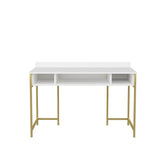 Birou Alma, Diverse culori, 120x60x75 cm - Auriu - Alb | SKU: 322RTC1417 | Birou Alma, 120x60x75 cm, varianta Auriu - Alb, produs pentru amenajarea locuinței, disponibil online în România la CasaMob