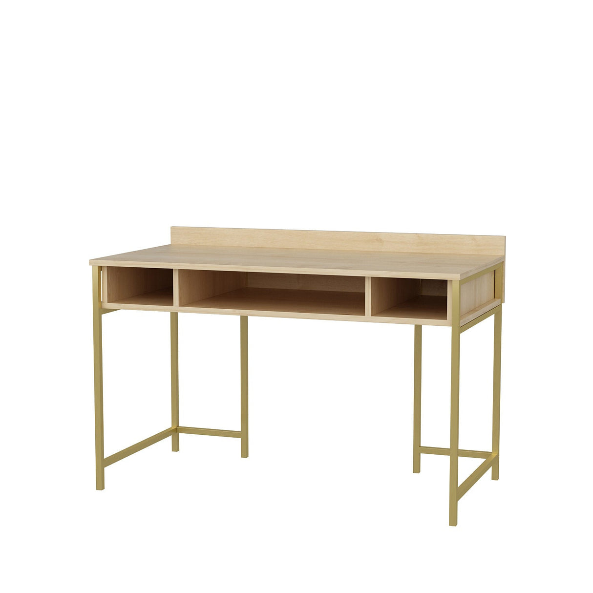 Birou Alma, Diverse culori, 120x60x75 cm - Auriu - Stejar | SKU: 322RTC1418 | Birou Alma, 120x60x75 cm, varianta Auriu - Stejar, produs pentru amenajarea locuinței, disponibil online în România la CasaMob