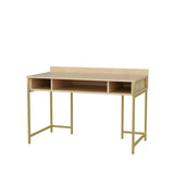 Birou Alma, Diverse culori, 120x60x75 cm - Auriu - Stejar | SKU: 322RTC1418 | Birou Alma, 120x60x75 cm, varianta Auriu - Stejar, produs pentru amenajarea locuinței, disponibil online în România la CasaMob