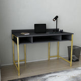 Birou Alma, Diverse culori, 120x60x75 cm - Auriu - Antracit | SKU: 322RTC1419 | Birou Alma, 120x60x75 cm, varianta Auriu - Antracit, produs pentru amenajarea locuinței, disponibil online în România la CasaMob