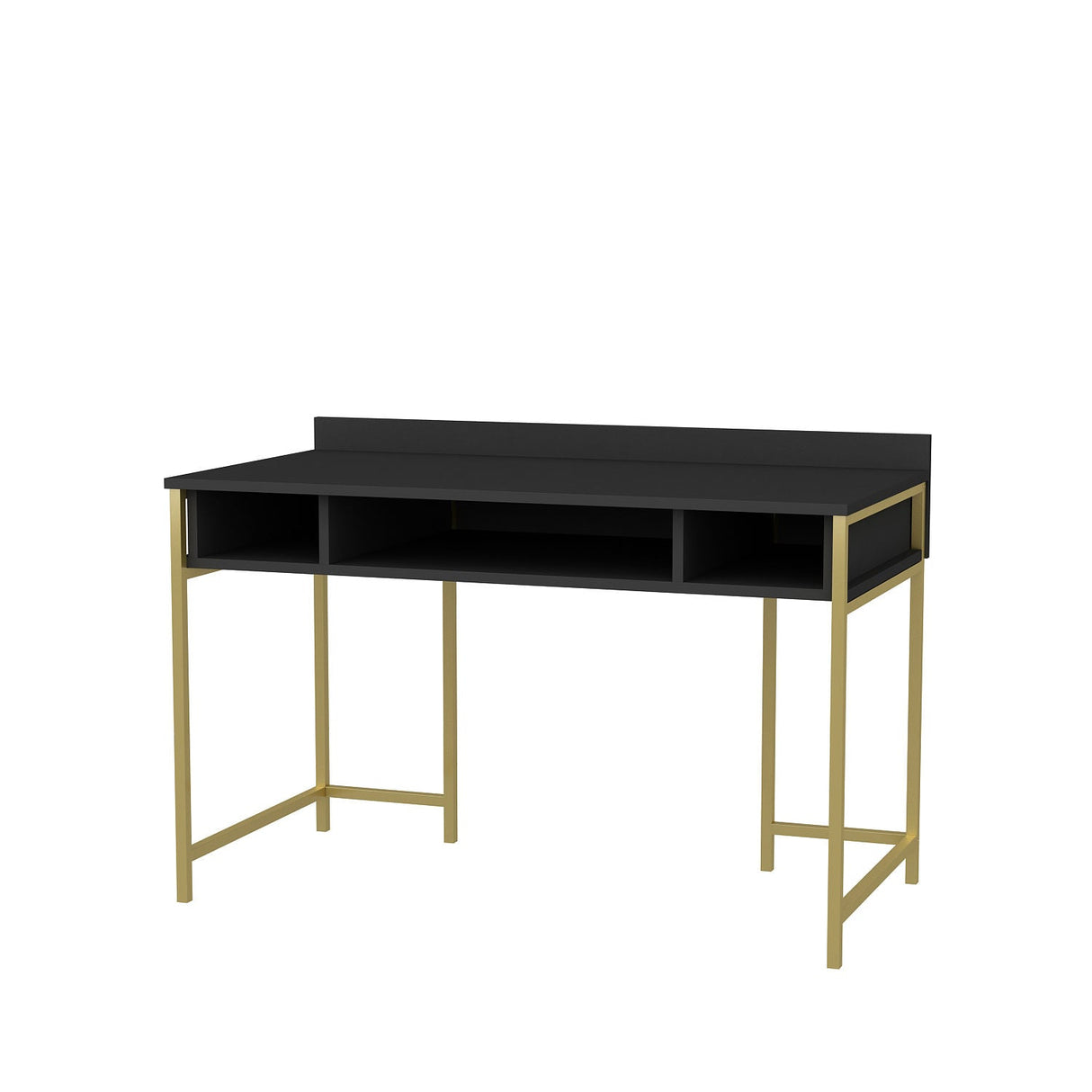 Birou Alma, Diverse culori, 120x60x75 cm - Auriu - Antracit | SKU: 322RTC1419 | Birou Alma, 120x60x75 cm, varianta Auriu - Antracit, produs pentru amenajarea locuinței, disponibil online în România la CasaMob