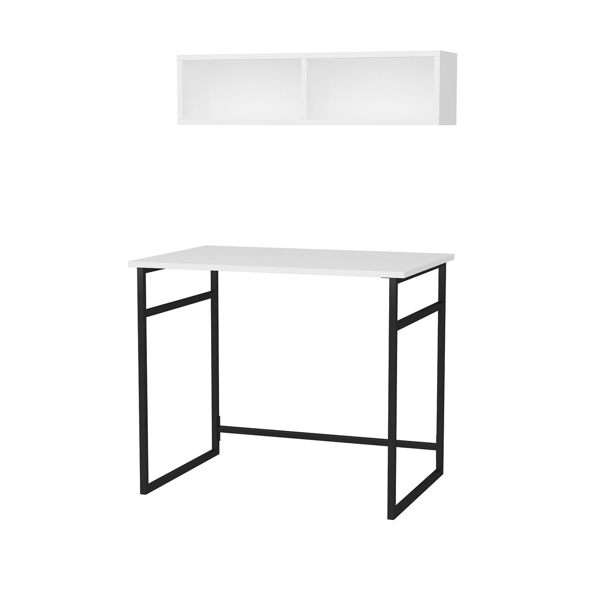Birou Hussum, Diverse culori, 90x60x75 cm - Negru - Alb | SKU: 322RTC1421 | Birou Hussum, 90x60x75 cm, varianta Negru - Alb, produs pentru amenajarea locuinței, disponibil online în România la CasaMob