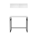Birou Hussum, Diverse culori, 90x60x75 cm - Negru - Alb | SKU: 322RTC1421 | Birou Hussum, 90x60x75 cm, varianta Negru - Alb, produs pentru amenajarea locuinței, disponibil online în România la CasaMob
