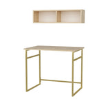 Birou Hussum, Diverse culori, 90x60x75 cm - Auriu - Stejar | SKU: 322RTC1430 | Birou Hussum, 90x60x75 cm, varianta Auriu - Stejar, produs pentru amenajarea locuinței, disponibil online în România la CasaMob