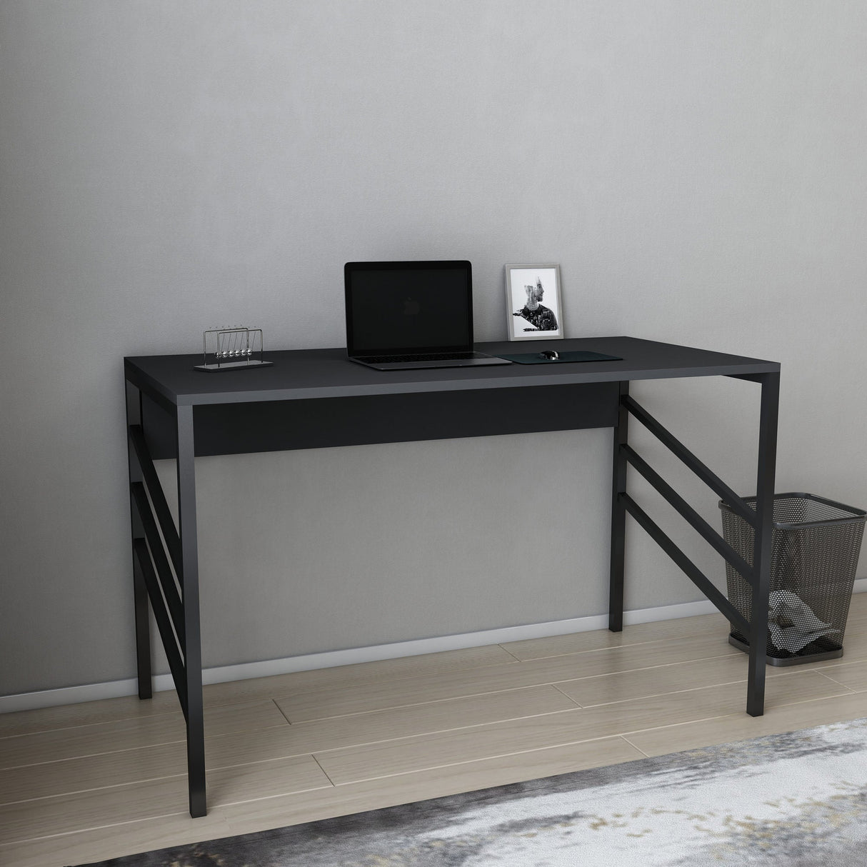 Birou Josephine, Diverse culori, 120x60x75 cm - Negru - Antracit | SKU: 322RTC1435 | Birou Josephine, 120x60x75 cm, varianta Negru - Antracit, produs pentru amenajarea locuinței, disponibil online în România la CasaMob