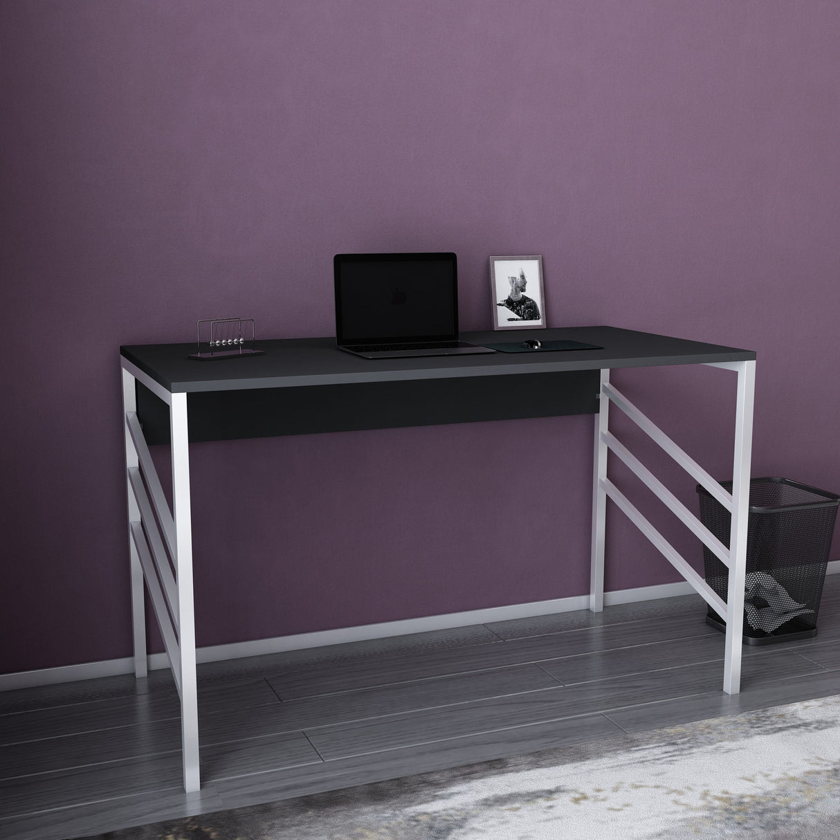 Birou Josephine, Diverse culori, 120x60x75 cm - Alb - Antracit | SKU: 322RTC1439 | Birou Josephine, 120x60x75 cm, varianta Alb - Antracit, produs pentru amenajarea locuinței, disponibil online în România la CasaMob