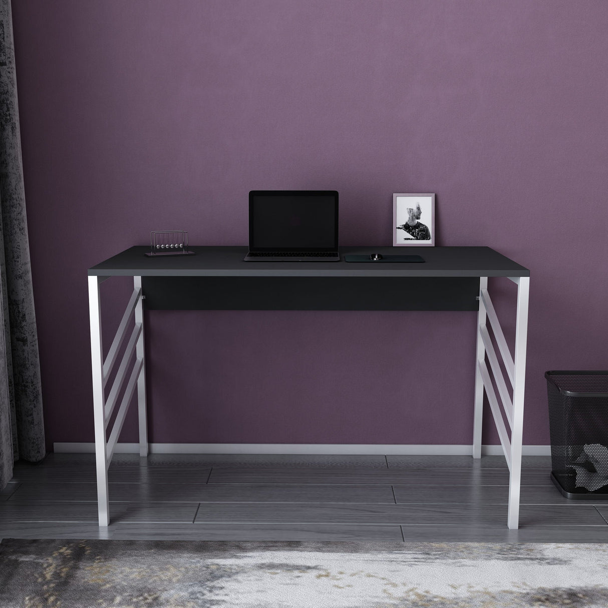 Birou Josephine, Diverse culori, 120x60x75 cm - Alb - Antracit | SKU: 322RTC1439 | Birou Josephine, 120x60x75 cm, varianta Alb - Antracit, produs pentru amenajarea locuinței, disponibil online în România la CasaMob