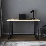 Birou Kane, Diverse culori, 120x60x75 cm - Negru - Stejar | SKU: 322RTC1446 | Birou Kane, 120x60x75 cm, varianta Negru - Stejar, produs pentru amenajarea locuinței, disponibil online în România la CasaMob