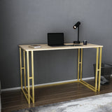 Birou Kane, Diverse culori, 120x60x75 cm - Auriu - Stejar | SKU: 322RTC1454 | Birou Kane, 120x60x75 cm, varianta Auriu - Stejar, produs pentru amenajarea locuinței, disponibil online în România la CasaMob