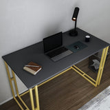 Birou Kane, Diverse culori, 120x60x75 cm - Auriu - Antracit | SKU: 322RTC1455 | Birou Kane, 120x60x75 cm, varianta Auriu - Antracit, produs pentru amenajarea locuinței, disponibil online în România la CasaMob