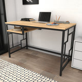Birou Kennesaw, Diverse culori, 120x60x75 cm - Negru - Stejar | SKU: 322RTC1458 | Birou Kennesaw, 120x60x75 cm, varianta Negru - Stejar, produs pentru amenajarea locuinței, disponibil online în România la CasaMob