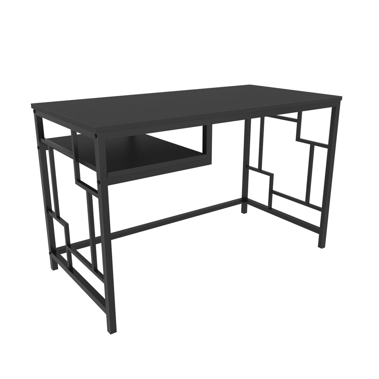 Birou Kennesaw, Diverse culori, 120x60x75 cm - Negru - Antracit | SKU: 322RTC1459 | Birou Kennesaw, 120x60x75 cm, varianta Negru - Antracit, produs pentru amenajarea locuinței, disponibil online în România la CasaMob
