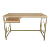 Birou Kennesaw, Diverse culori, 120x60x75 cm - Auriu - Stejar | SKU: 322RTC1466 | Birou Kennesaw, 120x60x75 cm, varianta Auriu - Stejar, produs pentru amenajarea locuinței, disponibil online în România la CasaMob