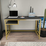 Birou Kennesaw, Diverse culori, 120x60x75 cm - Auriu - Antracit | SKU: 322RTC1467 | Birou Kennesaw, 120x60x75 cm, varianta Auriu - Antracit, produs pentru amenajarea locuinței, disponibil online în România la CasaMob