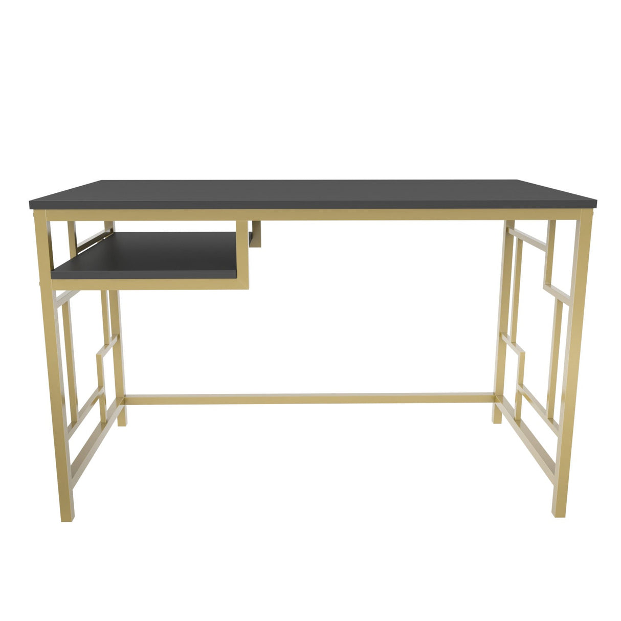 Birou Kennesaw, Diverse culori, 120x60x75 cm - Auriu - Antracit | SKU: 322RTC1467 | Birou Kennesaw, 120x60x75 cm, varianta Auriu - Antracit, produs pentru amenajarea locuinței, disponibil online în România la CasaMob