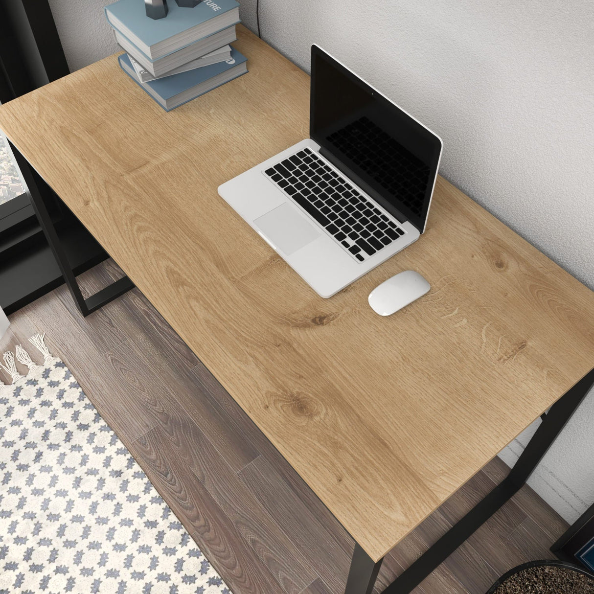 Birou Layton, Diverse culori, 120x60x74 cm - Negru - Stejar | SKU: 322RTC1470 | Birou Layton, 120x60x74 cm, varianta Negru - Stejar, produs pentru amenajarea locuinței, disponibil online în România la CasaMob