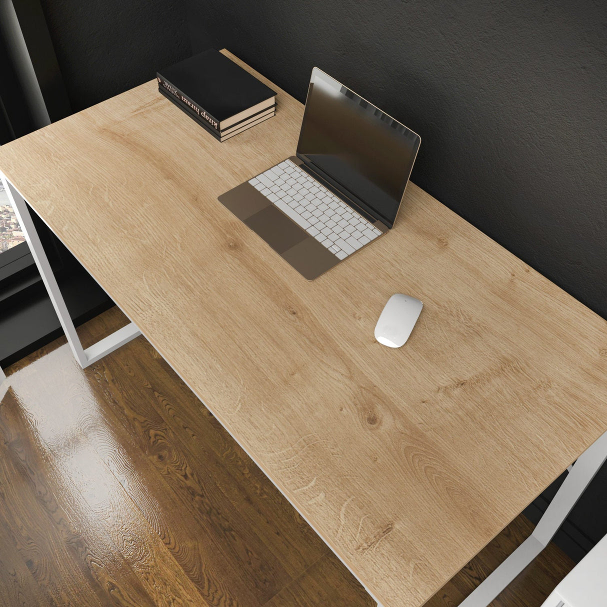 Birou Layton, Diverse culori, 120x60x74 cm - Alb - Stejar | SKU: 322RTC1474 | Birou Layton, 120x60x74 cm, varianta Alb - Stejar, produs pentru amenajarea locuinței, disponibil online în România la CasaMob
