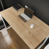Birou Layton, Diverse culori, 120x60x74 cm - Alb - Stejar | SKU: 322RTC1474 | Birou Layton, 120x60x74 cm, varianta Alb - Stejar, produs pentru amenajarea locuinței, disponibil online în România la CasaMob