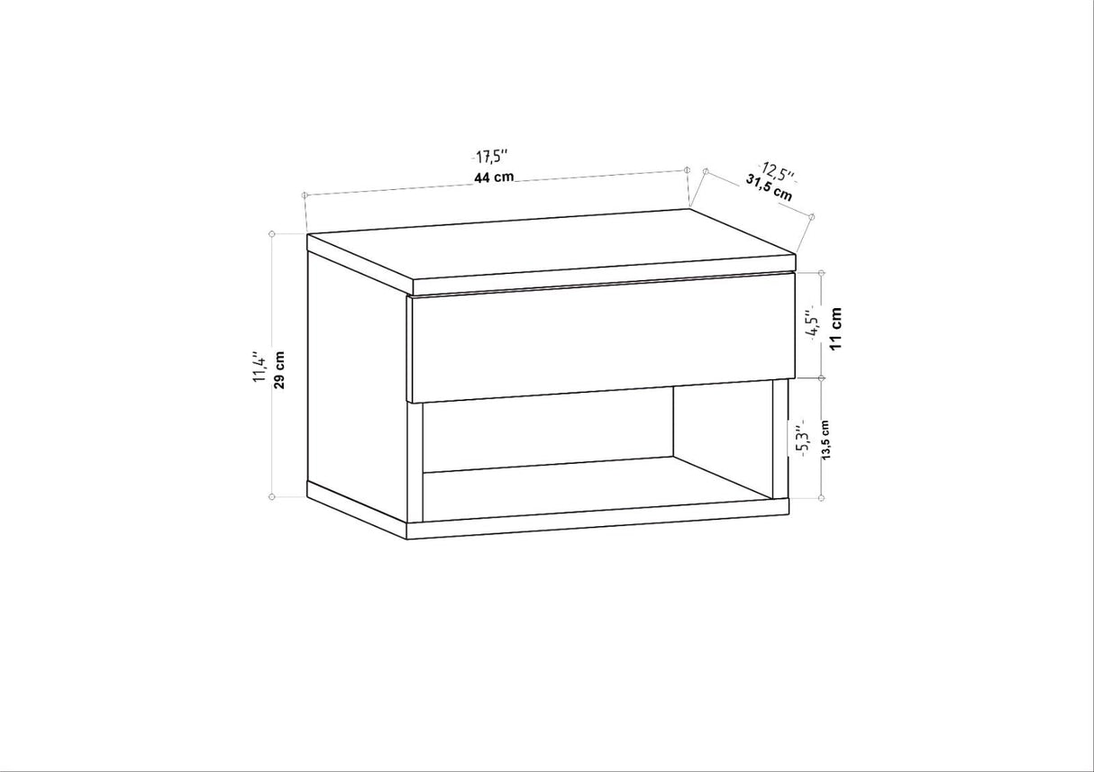 Noptieră Jamot, Diverse culori, 45x29x32 cm - Antracit | SKU: 322RTC1611 | Noptieră Jamot, 45x29x32 cm, varianta Antracit, produs pentru amenajarea locuinței, disponibil online în România la CasaMob