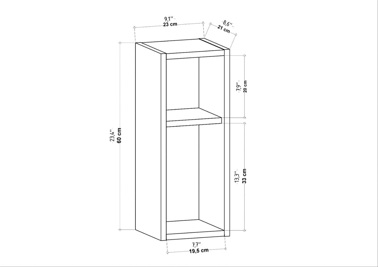Noptieră Sault, Diverse culori, 23x22x60 cm - Antracit | SKU: 322RTC1623 | Noptieră Sault, 23x22x60 cm, varianta Antracit, produs pentru amenajarea locuinței, disponibil online în România la CasaMob